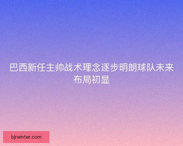 巴西新任主帅战术理念逐步明朗球队未来布局初显 巴西新任主帅战术理念逐步明朗球队未来布局初显